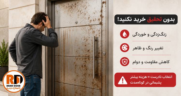  خرید بدون مقایسه و تحقیق کافی درب استیل
